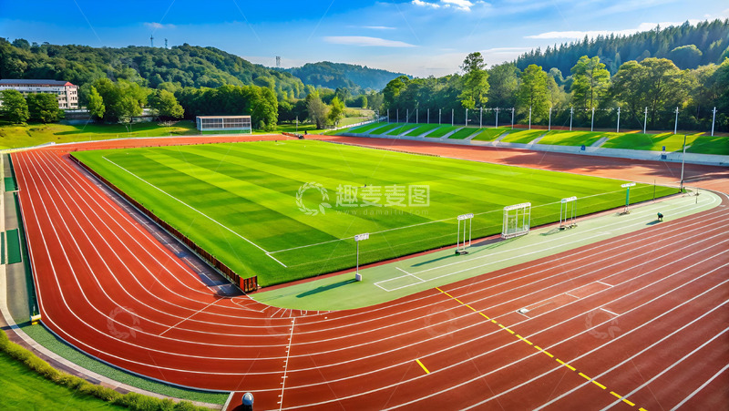 高清大图下载【趣麦麦图】绿茵场上的运动激情