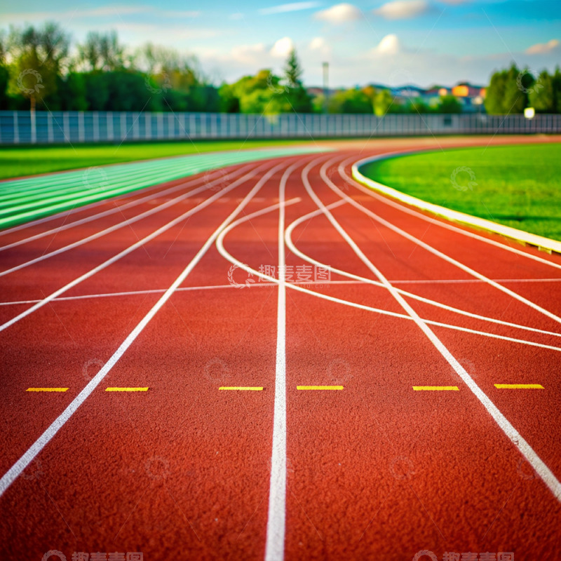 高清大图下载【趣麦麦图】校园里的活力跑道