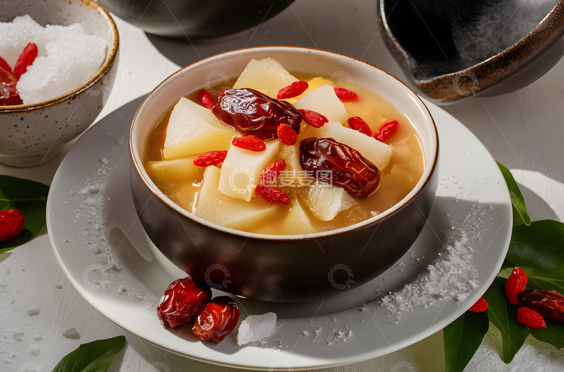 高清大图下载【趣麦麦图】冰糖炖梨AI摄影图素材