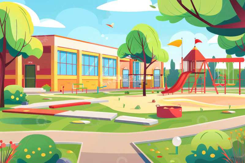 高清大图下载【趣麦麦图】欢乐卡通幼儿园