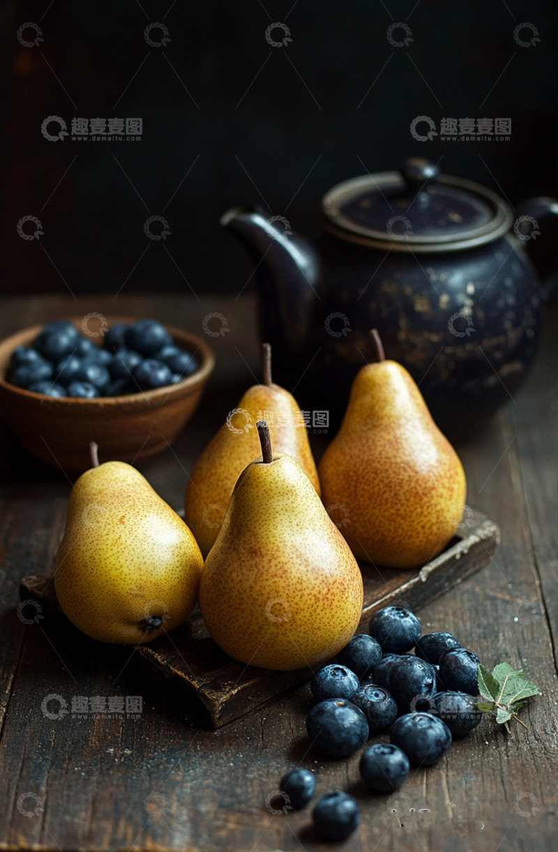高清大图下载【趣麦麦图】复古风水果秋梨摄影图