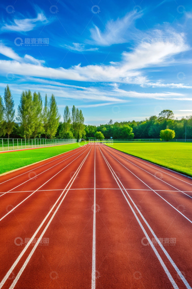 高清大图下载【趣麦麦图】空旷跑道的宁静午后
