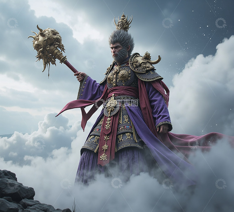 高清大图下载【趣麦麦图】黑神话孙悟空AI图