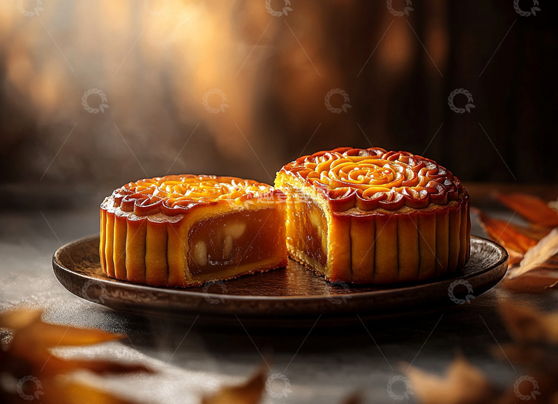 高清大图下载【趣麦麦图】中国传统美食月饼AI摄影图