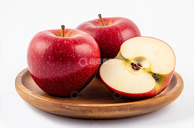 高清大图下载【趣麦麦图】一盘红苹果AI摄影图