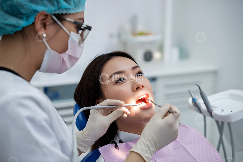 高清大图下载【趣麦麦图】口腔医生为病人诊治AI摄影图