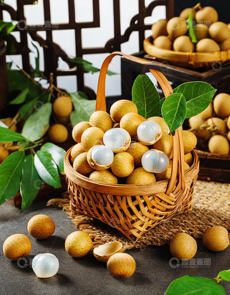 高清大图下载【趣麦麦图】桂圆龙眼AI摄影图