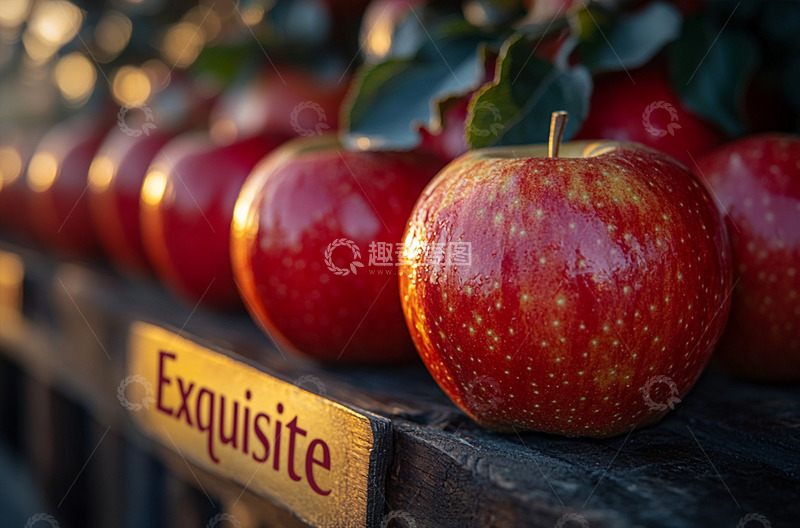 高清大图下载【趣麦麦图】排列整齐的红苹果AI摄影图
