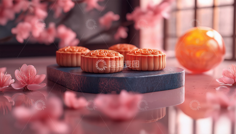 高清大图下载【趣麦麦图】传统月饼AI摄影图