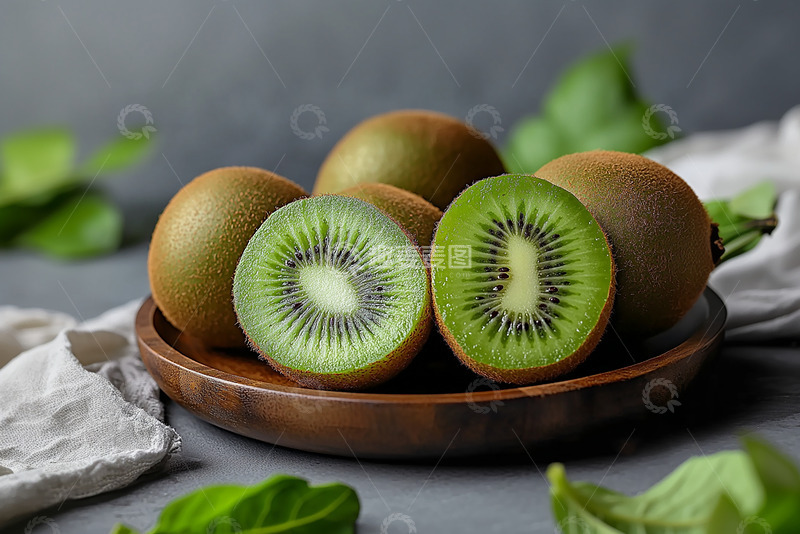 高清大图下载【趣麦麦图】秋季水果之猕猴桃AI摄影图
