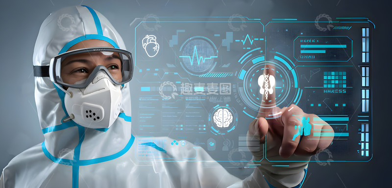 高清大图下载【趣麦麦图】医学智能科技AI摄影图