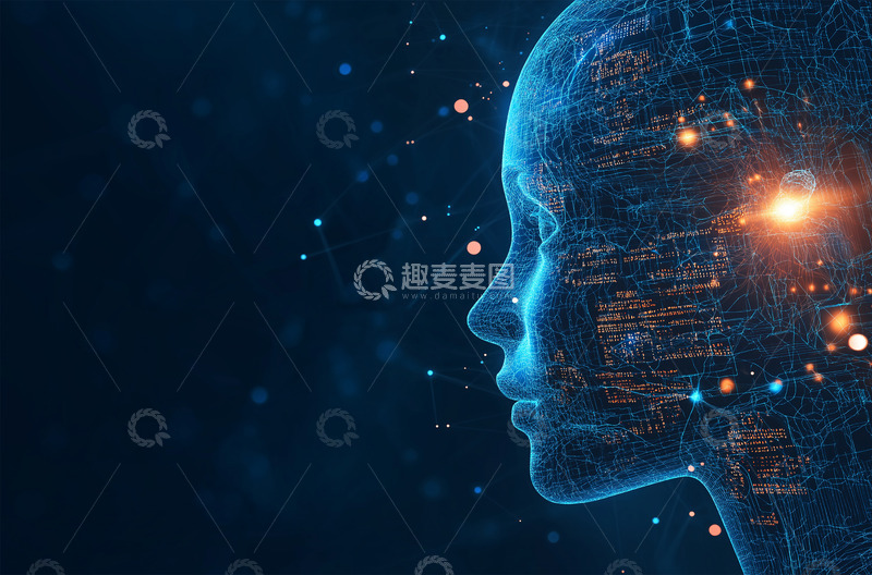 高清大图下载【趣麦麦图】人工智能芯片电路AI摄影图