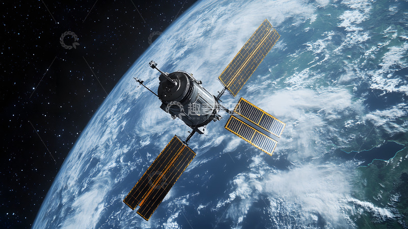 高清大图下载【趣麦麦图】地球轨道上的卫星与空间科技