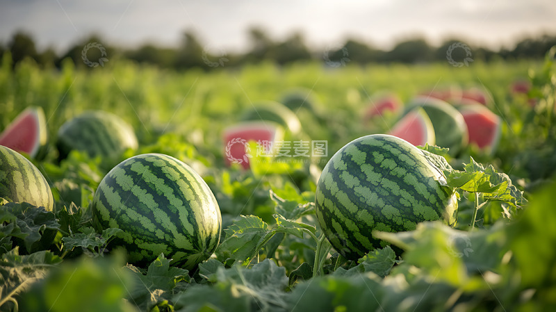 高清大图下载【趣麦麦图】西瓜田田野水果
