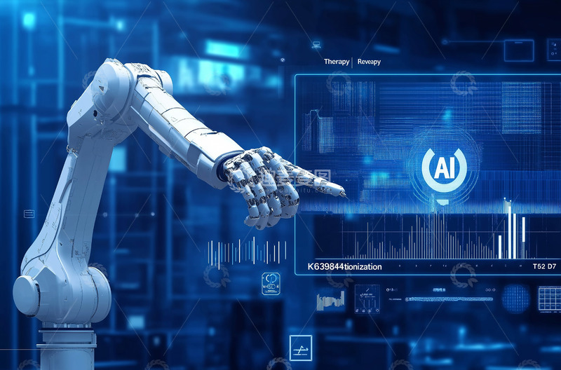 高清大图下载【趣麦麦图】人工智能机械手臂AI摄影图