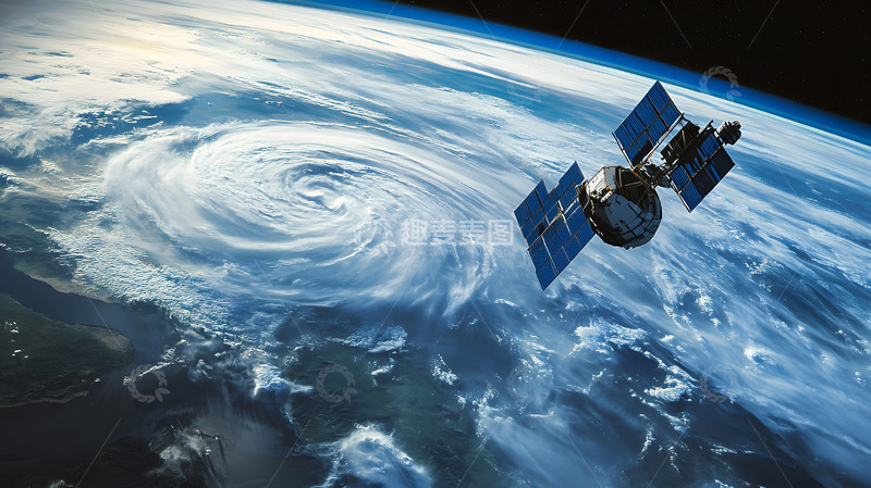 高清大图下载【趣麦麦图】太空卫星观测地球气旋壁纸