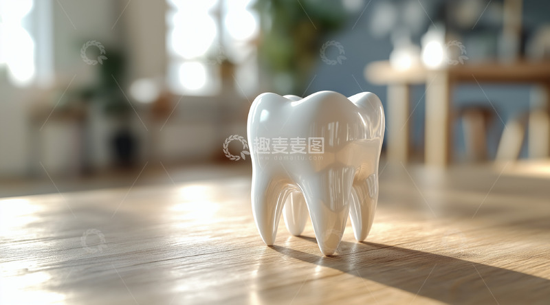 高清大图下载【趣麦麦图】牙齿模型静物AI摄影图