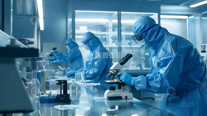 高清大图下载【趣麦麦图】实验室防护服科学家工作场景
