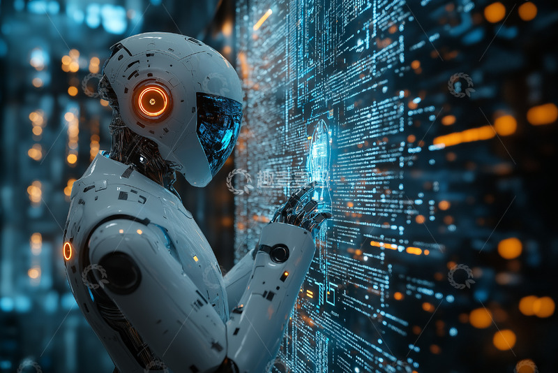 高清大图下载【趣麦麦图】人工智能机器人工作场景AI摄影图