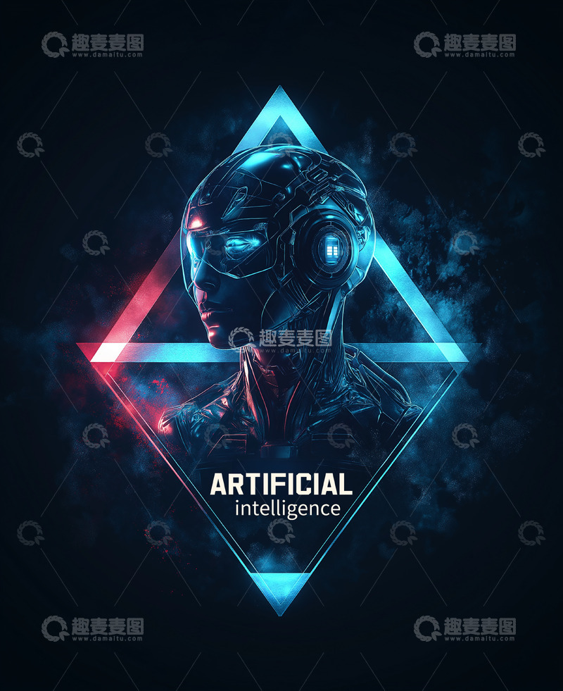 高清大图下载【趣麦麦图】智能机器人AI创意摄影图