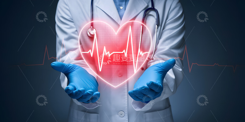 高清大图下载【趣麦麦图】医学科技心电波动AI摄影图