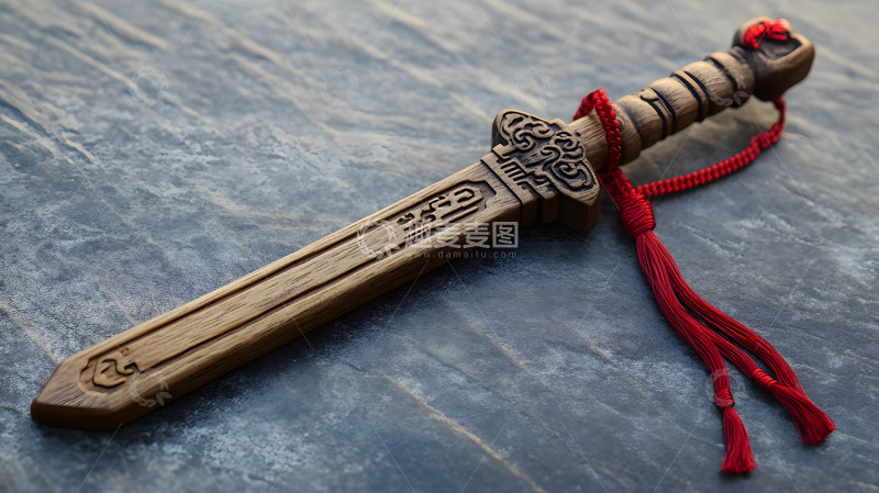 高清大图下载【趣麦麦图】中国传统桃木剑