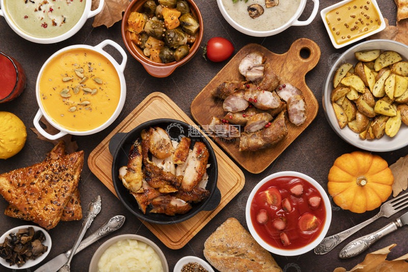 高清大图下载【趣麦麦图】多彩美食与温馨氛围