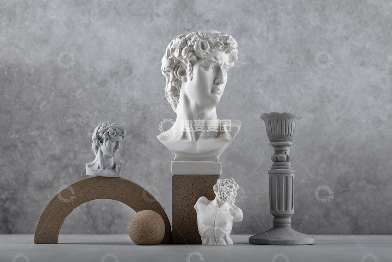 高清大图下载【趣麦麦图】古典韵律与周边雕塑的艺术展示