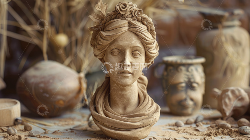 高清大图下载【趣麦麦图】女性陶塑与陶艺世界