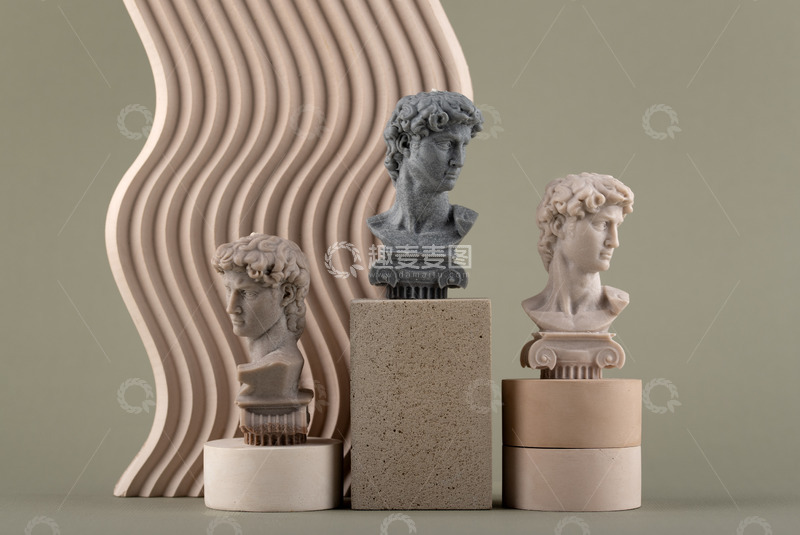 高清大图下载【趣麦麦图】现代背景下古典女性雕塑