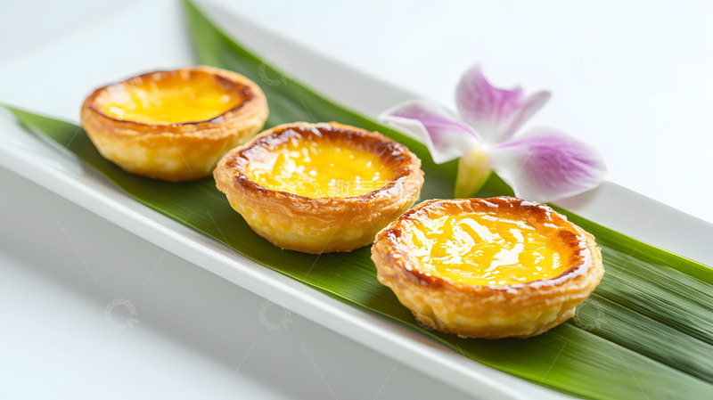 高清大图下载【趣麦麦图】蛋挞甜品摆盘静物摄影美食壁纸