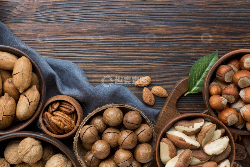 高清大图下载【趣麦麦图】多彩坚果的秋日盛宴