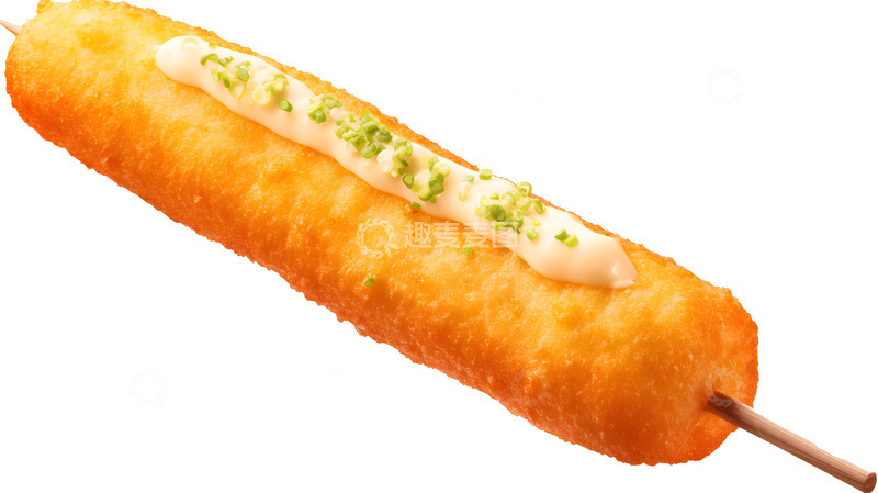 高清大图下载【趣麦麦图】金黄酥脆的油炸串香脆可口的街头小吃