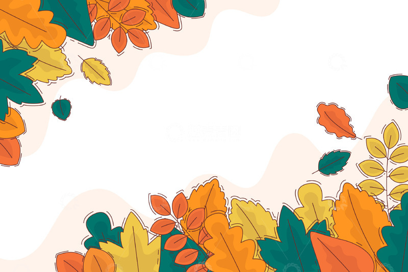 源文件下载【趣麦麦图】秋色斑斓自然之叶的交响