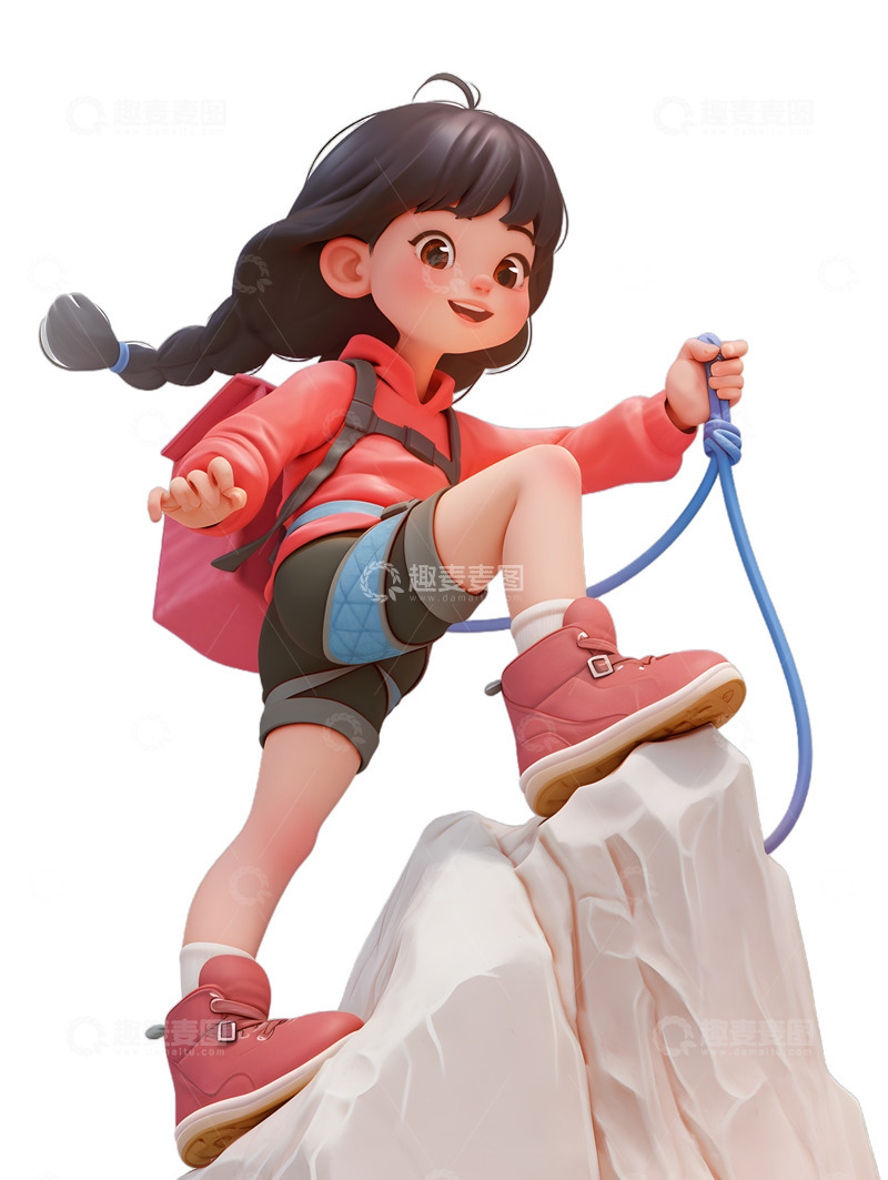 高清大图下载【趣麦麦图】登山的女孩子