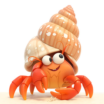 一只可爱的寄居蟹