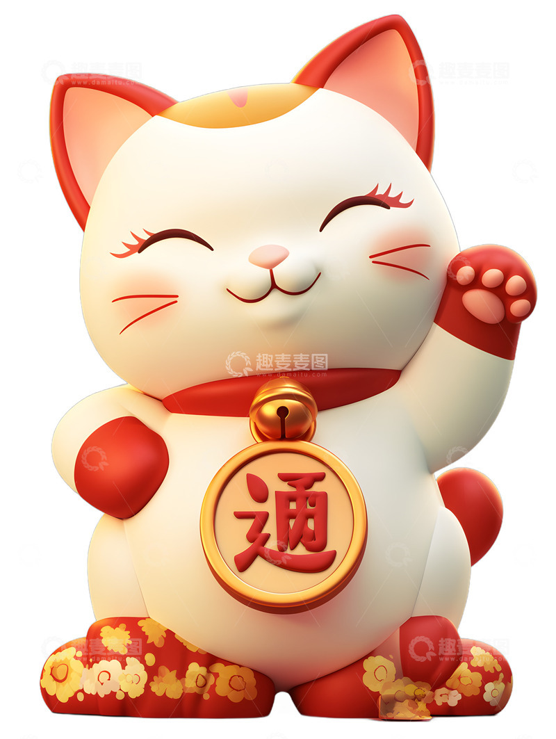 高清大图下载【趣麦麦图】招财猫卡通可爱