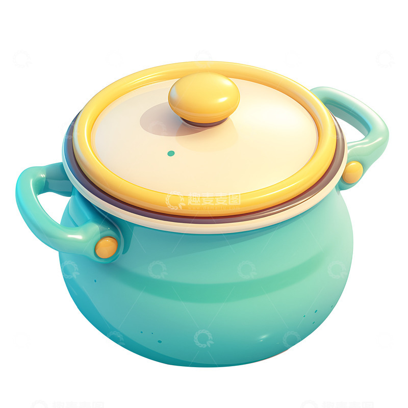 高清大图下载【趣麦麦图】一个卡通煲汤坛子