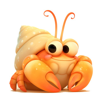 一个可爱的寄居蟹