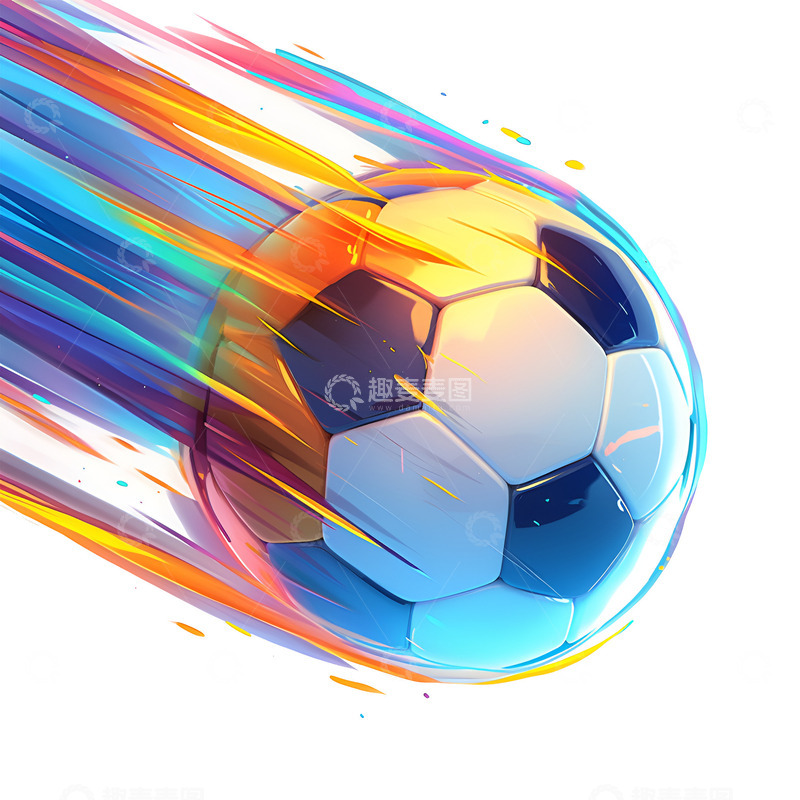 高清大图下载【趣麦麦图】一个加速飞行的足球
