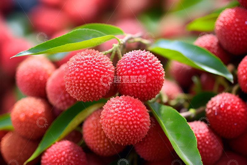 高清大图下载【趣麦麦图】新鲜的一串荔枝