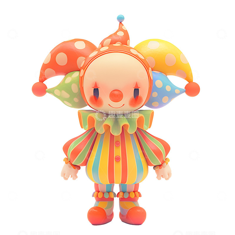 高清大图下载【趣麦麦图】一个可爱的小丑玩具