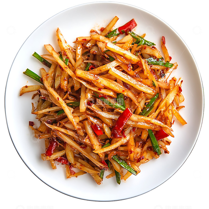 高清大图下载【趣麦麦图】麻辣土豆丝美食