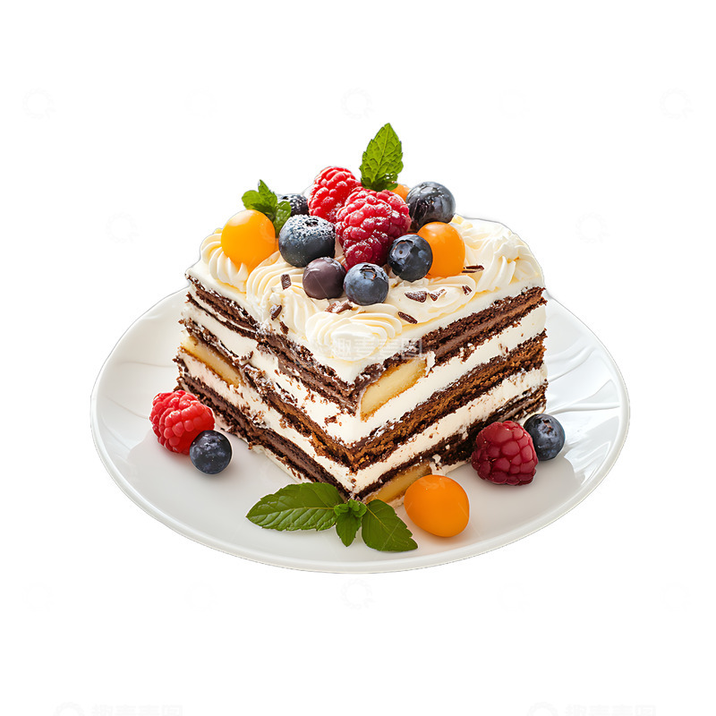 高清大图下载【趣麦麦图】水果奶油蛋糕