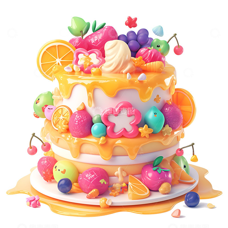 高清大图下载【趣麦麦图】美味的水果蛋糕