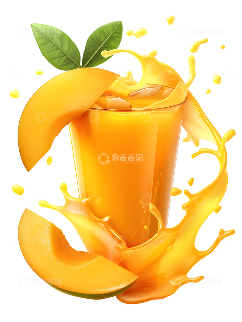 高清大图下载【趣麦麦图】芒果汁果汁饮料