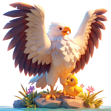 一只可爱的雄鹰