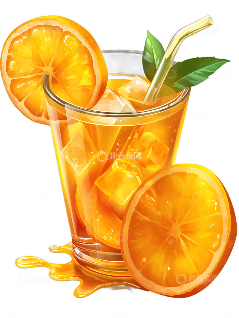 高清大图下载【趣麦麦图】橘子果汁饮料