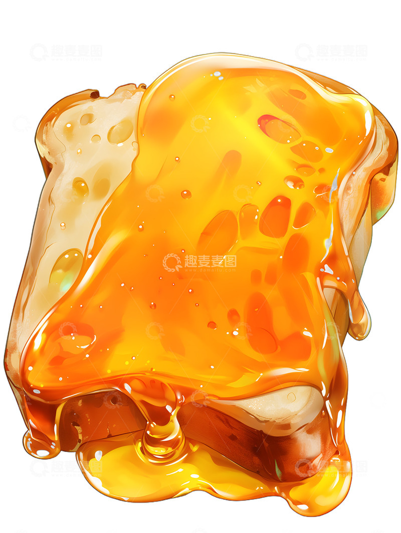高清大图下载【趣麦麦图】涂满了蜂蜜的面包