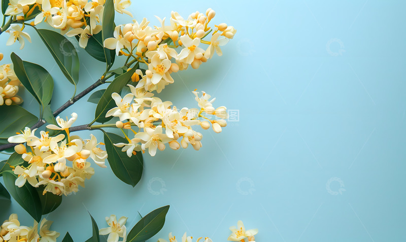 高清大图下载【趣麦麦图】黄色小花簇的清新绽放